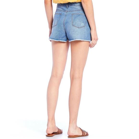 Chelsea & Violet Women's Distressed Cut Off Denim High Rise Shorts Size 27. NEW - Picture 2 of 12